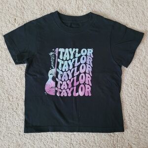Kids Black Graphic Taylor Swift T-Shirt Size Youth XS